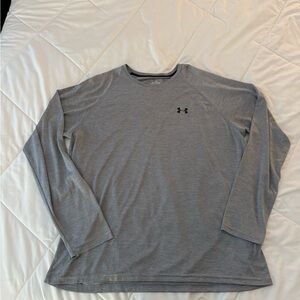 Under Armour Men's Heather Gray Long Sleeve Tee